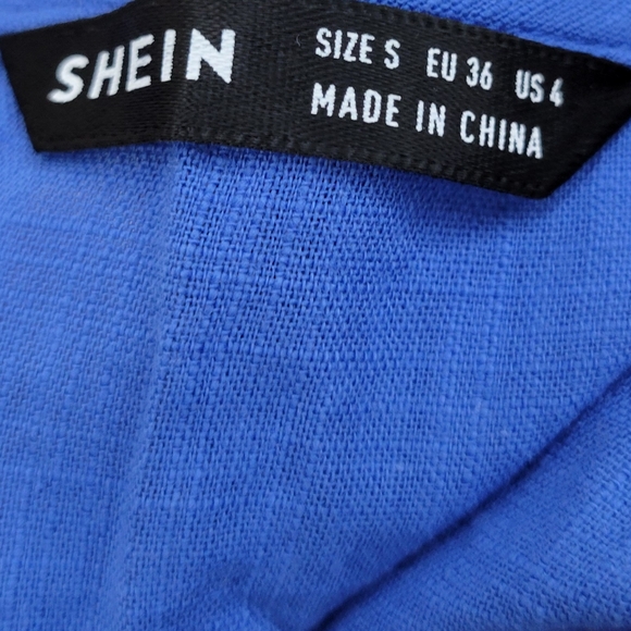 Shein Blue and White Sleeveless Dress Size Small - Picture 6 of 10